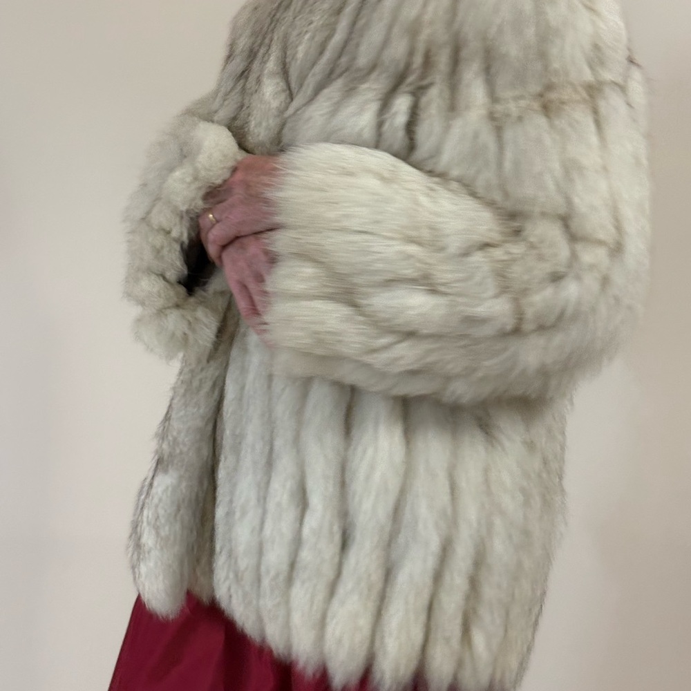 Elegant White Fur Coat